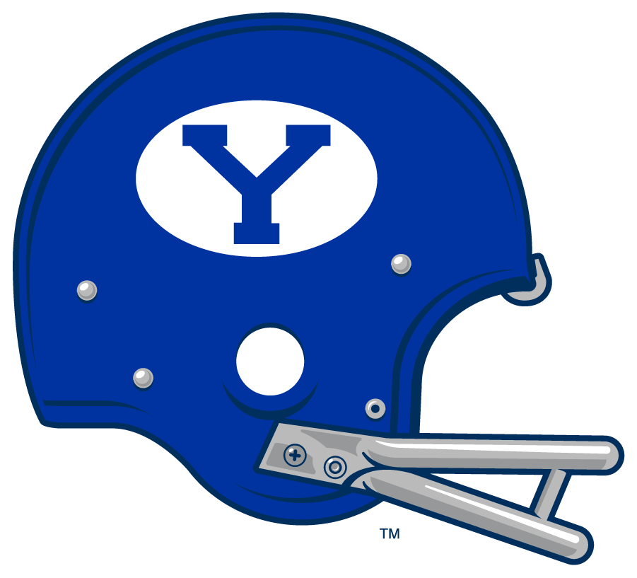 Brigham Young Cougars 1966-1968 Helmet Logo diy DTF decal sticker